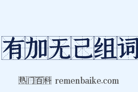 有加无己组词是什么意思的图片